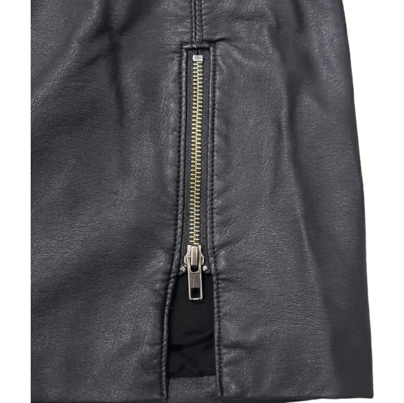 WOMEN'S FREE PEOPLE MIDNIGHT MAGIC FAUX LEATHER MINI SKIRT SIZE 0. - Picture 5 of 10